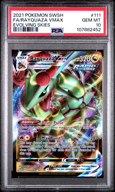 2021 POKEMON SWSH FULL ART RAYQUAZA VMAX EVOLVING SKIES