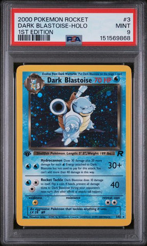 2000 POKEMON ROCKET #3 DARK BLASTOISE-HOLO 1ST EDITION PSA 9 - 868