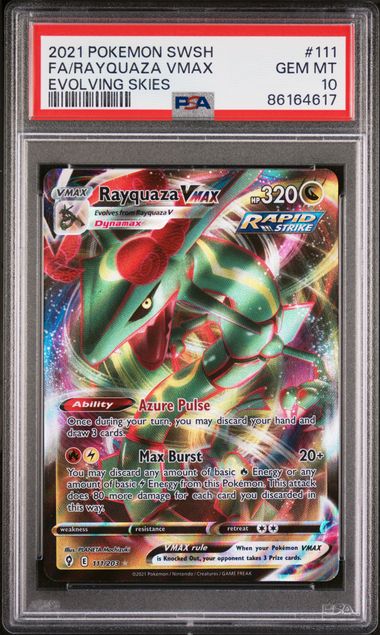 2021 POKEMON SWSH FULL ART RAYQUAZA VMAX EVOLVING SKIES