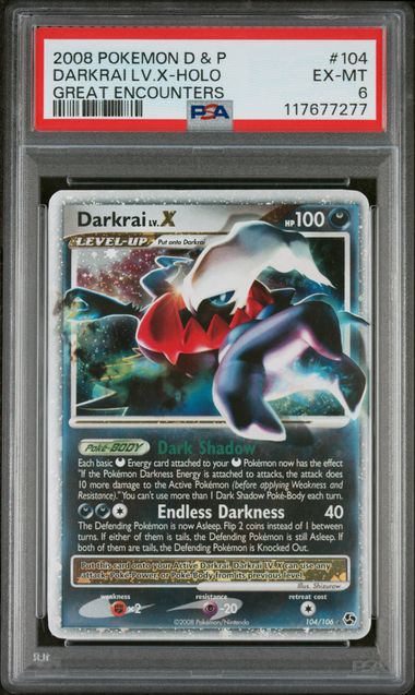 2008 POKEMON DIAMOND & PEARL DARKRAI LEVEL X - HOLO GREAT ENCOUNTERS