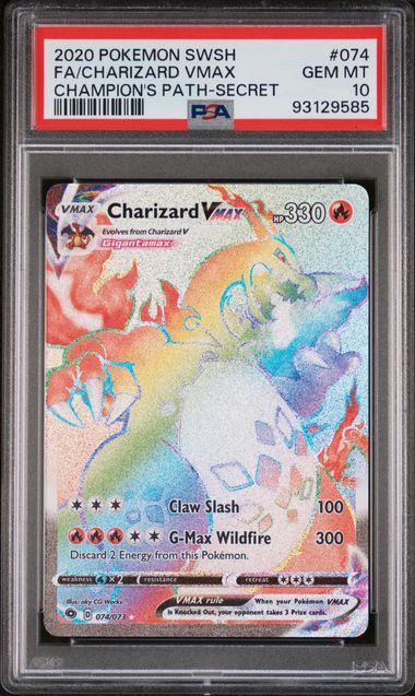 2020 POKEMON SWORD & SHIELD FULL ART CHARIZARD VMAX CHAMPION'S PATH SECRET