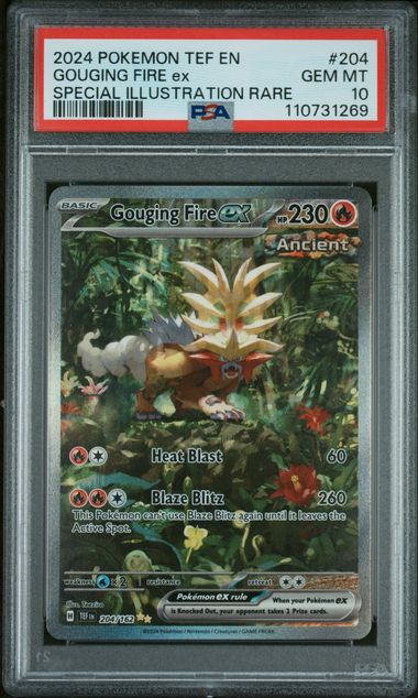 2024 POKEMON TEF EN GOUGING FIRE EX SPECIAL ILLUSTRATION RARE