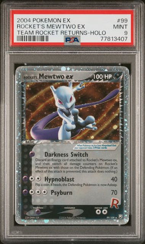 2004 POKEMON EX TEAM ROCKET RETURNS #99 ROCKET'S MEWTWO EX TEAM ROCKET RETURNS-HOLO PSA 9 - 407
