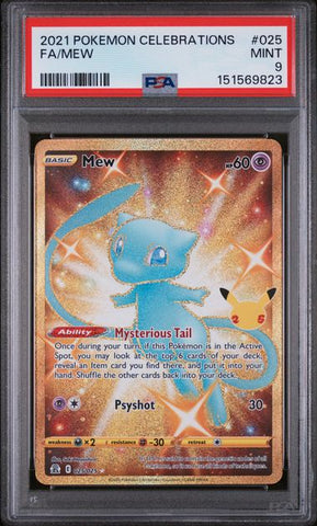 2021 POKEMON CELEBRATIONS #025 FA/MEW PSA 9 - 823