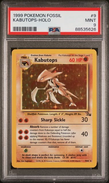 1999 POKEMON FOSSIL KABUTOPS - HOLO