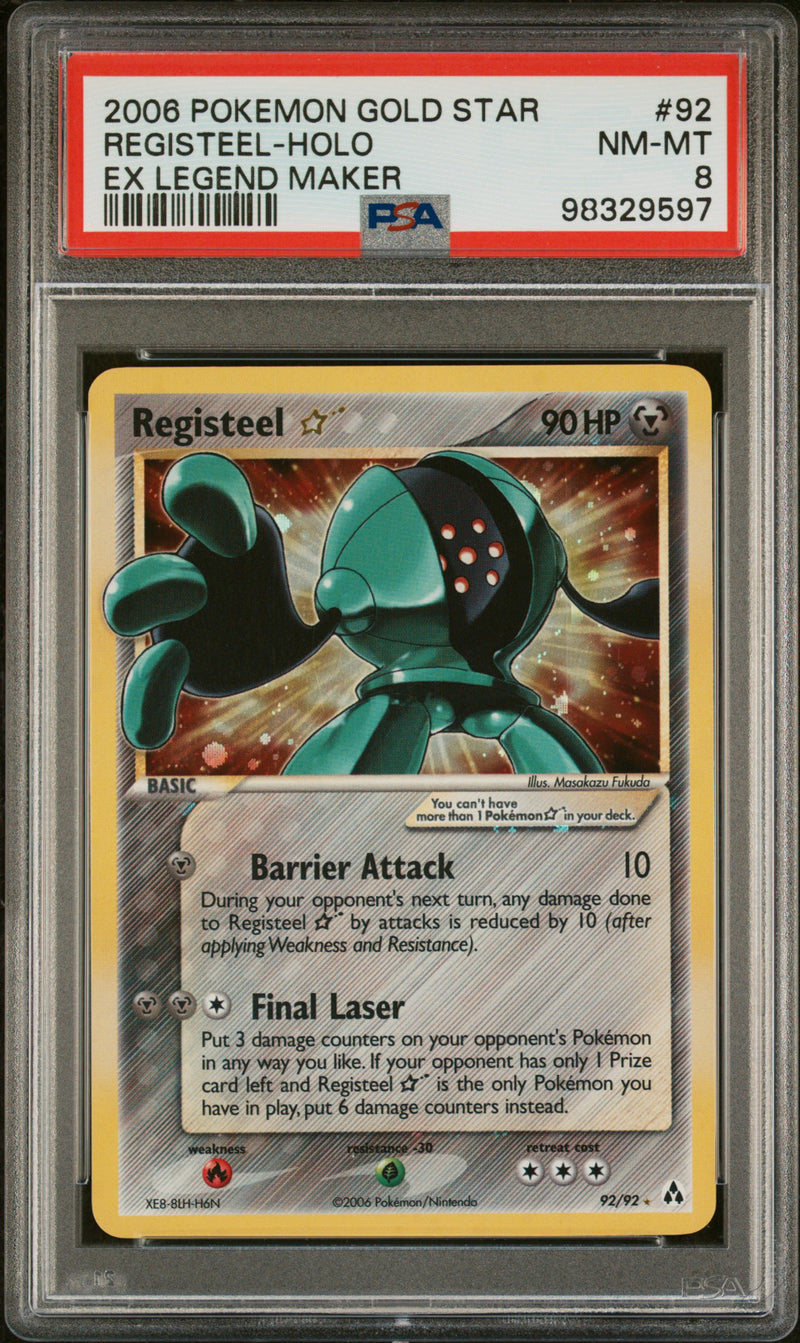 2006 POKEMON GOLD STAR REGISTEEL-HOLO EX LEGEND MAKER