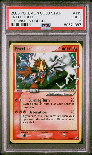 2005 POKEMON ENTEI-HOLO EX UNSEEN FORCES