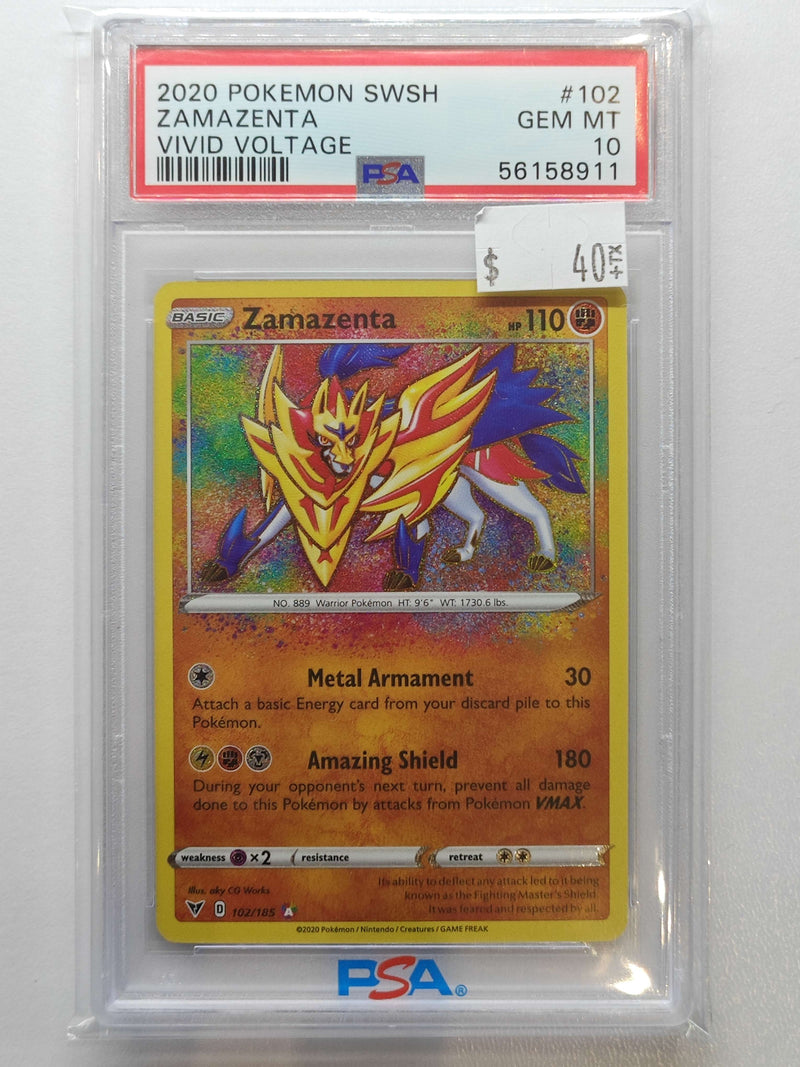 2020 POKEMON SWSH ZAMAZENTA 102 PSA 10 - 911