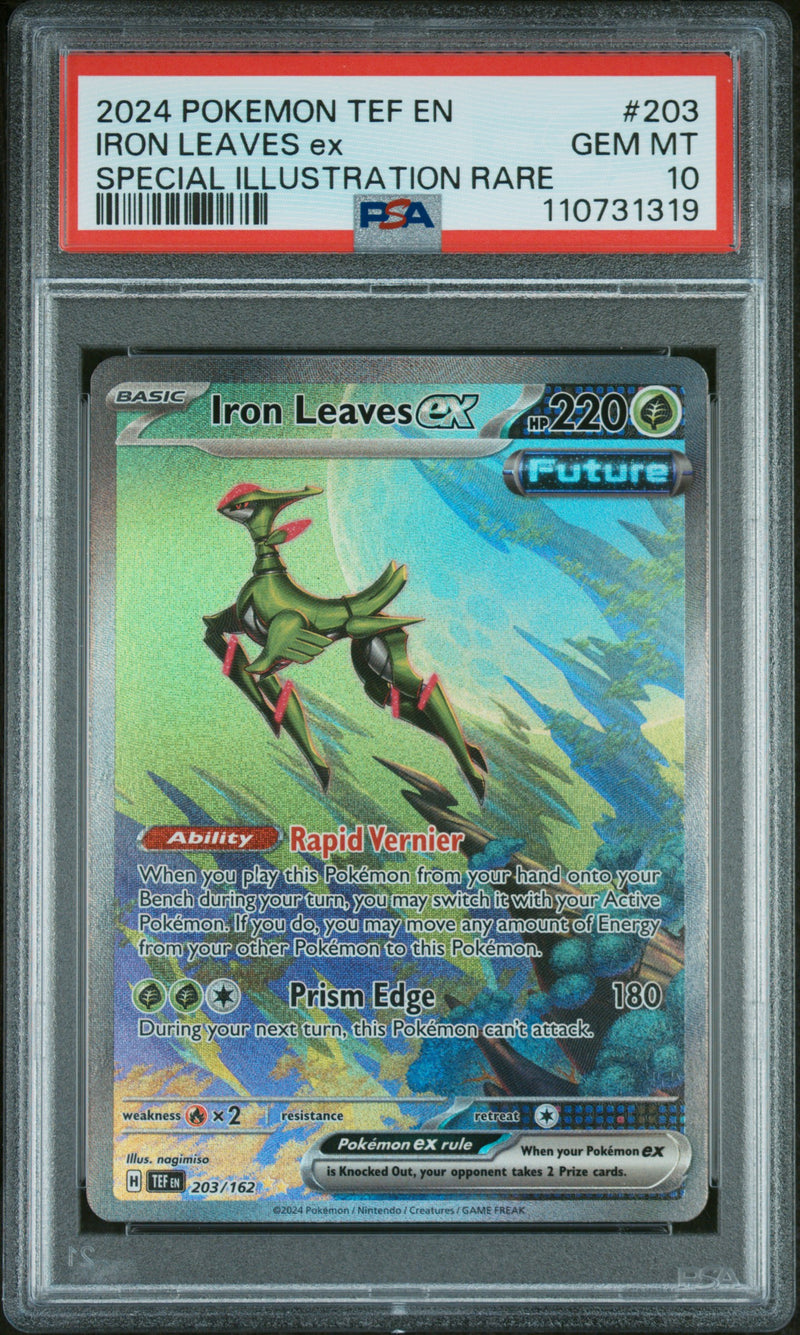 2024 POKEMON TEMPORAL FORCES IRON LEAVES EX SPECIAL ILLUSTRATION RARE