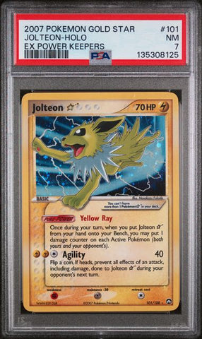 2007 POKEMON EX POWER KEEPERS #101 JOLTEON-HOLO EX POWER KEEPERS PSA 7 - 125
