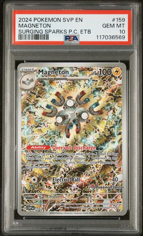 2024 POKEMON SVP EN-SV BLACK STAR PROMO #159 MAGNETON SURGING SPARKS PC ETB PSA 10 - 569