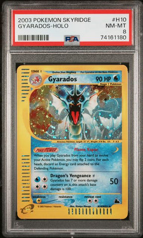 2003 POKEMON SKYRIDGE #H10 GYARADOS-HOLO PSA 8 - 180