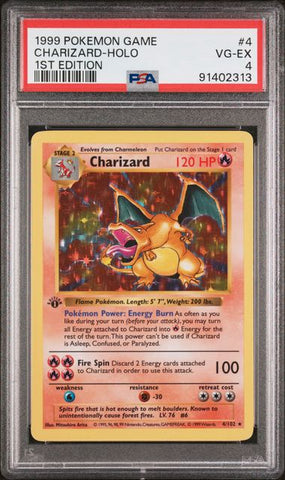1999 POKEMON GAME #4 CHARIZARD-HOLO 1ST EDITION PSA 4 - 313