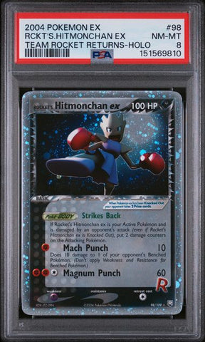 2004 POKEMON EX TEAM ROCKET RETURNS #98 RCKT'S.HITMONCHAN EX TEAM ROCKET RETURNS-HOLO PSA 8 - 810