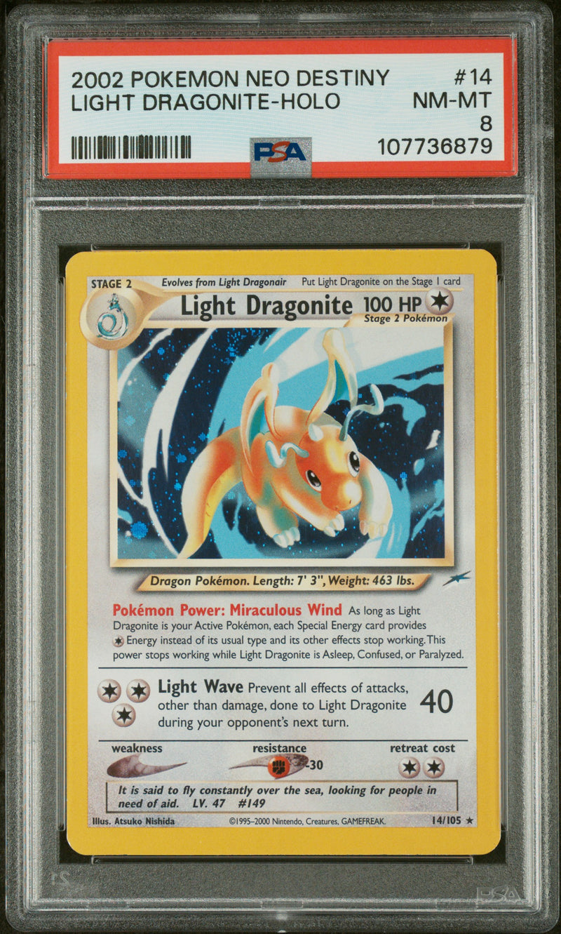 2002 POKEMON NEO DESTINY LIGHT DRAGONITE-HOLO