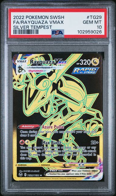 2022 POKEMON SWSH FULL ART RAYQUAZA VMAX SILVER TEMPEST