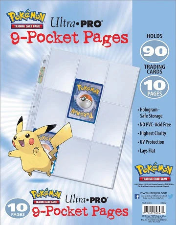 ULTRA PRO 9-POCKET PAGES (10 PAGES) (pick up in-store)