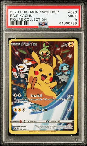 2020 POKEMON SWSH BLACK STAR PROMO #020 FA/PIKACHU FIGURE COLLECTION PSA - 799
