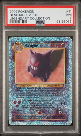 2002 POKEMON LEGENDARY COLLECTION #11 GENGAR-REV.FOIL LEGENDARY COLLECTION PSA 7 - 035