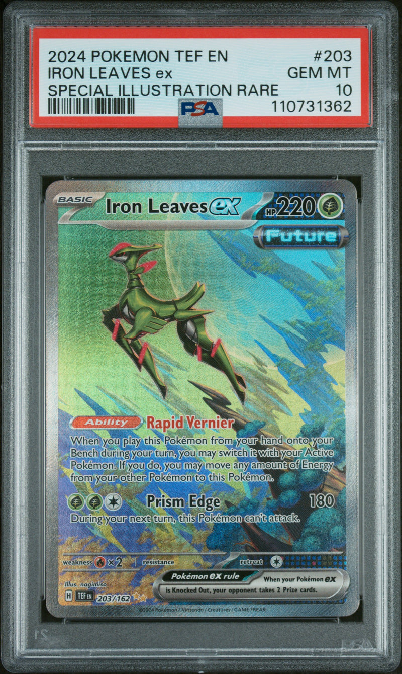2024 POKEMON TEMPORAL FORCES IRON LEAVES EX SPECIAL ILLUSTRATION RARE