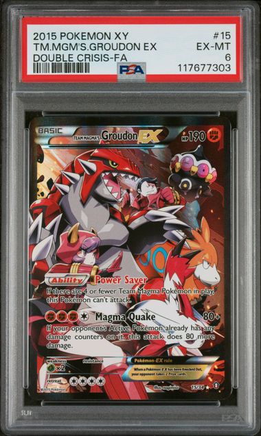 2015 POKEMON XY TEAM MAGMA'S GROUDON EX DOUBLE CRISIS FULL ART
