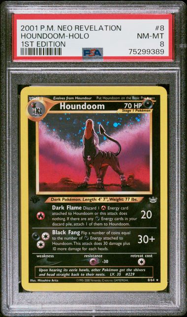 2001 P.M. NEO REVELATION HOUNDOOM-HOLO 1ST EDITION