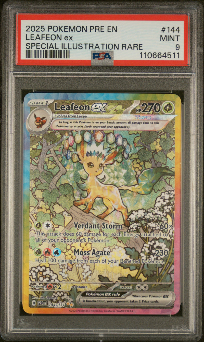 2025 POKEMON PRISMATIC EVOLUTIONS LEAFEON EX SPECIAL ILLUSTRATION RARE