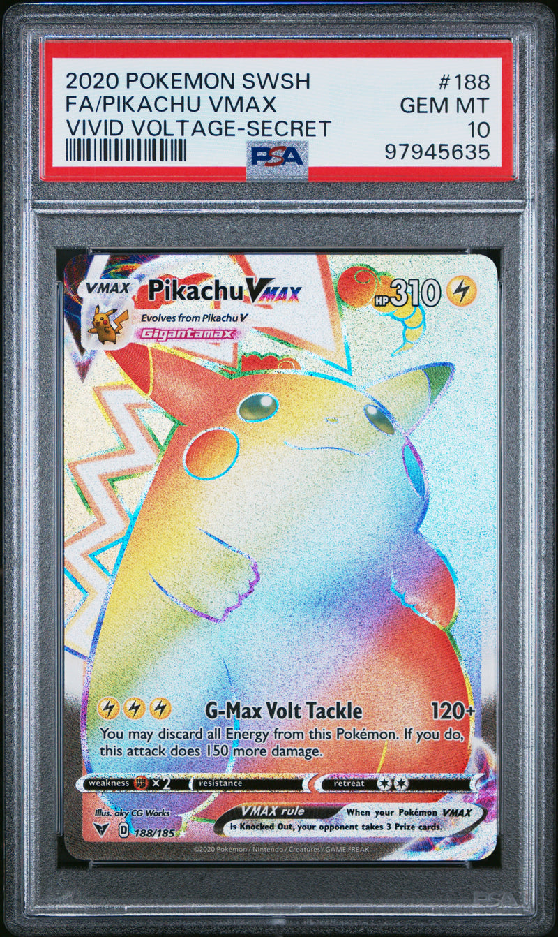 2020 POKEMON SWSH FA/PIKACHU VMAX VIVID VOLTAGE - SECRET