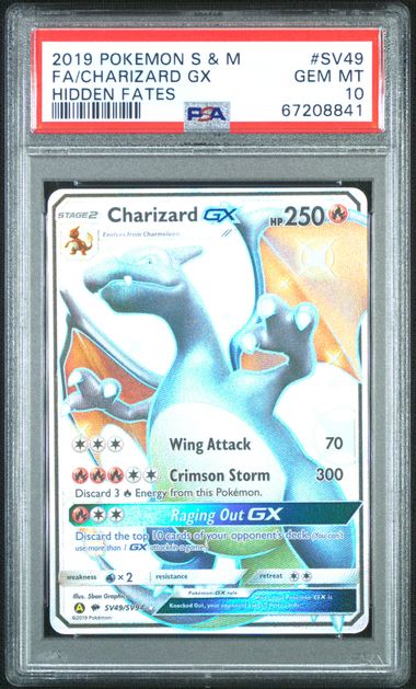 2019 POKEMON S&M CHARIZARD GX HIDDEN FATES