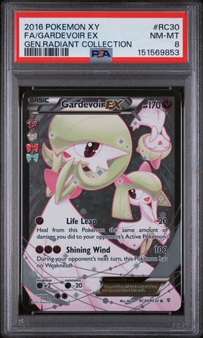 2016 POKEMON XY GENERATIONS RADIANT COLLECTION #RC30 FA/GARDEVOIR EX GEN.RADIANT COLLECTION PSA 8 - 853
