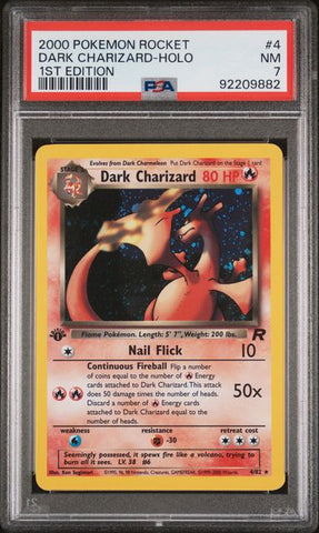 2000 POKEMON ROCKET DARK CHARIZARD - HOLO 1ST EDITION #4 PSA 7 - 882