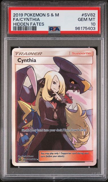 2019 POKEMON S & M FA/CYNTHIA HIDDEN FATES