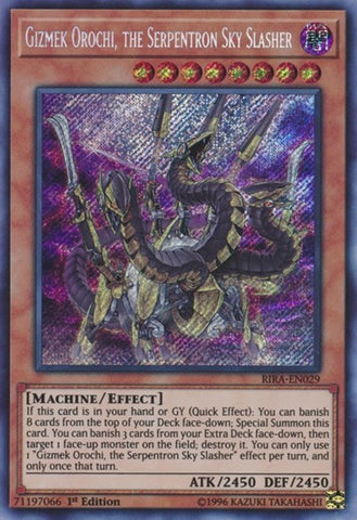 Gizmek Orochi, the Serpentron Sky Slasher [RIRA-EN029] Secret Rare