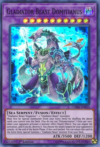 Gladiator Beast Domitianus [CHIM-EN033] Super Rare