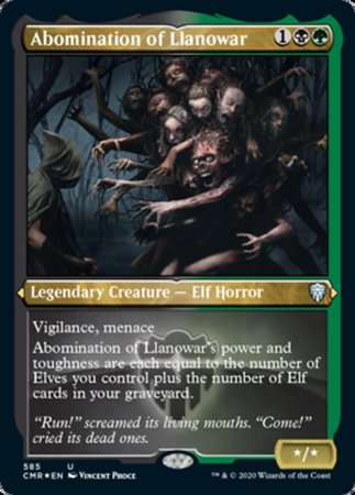 Abomination of Llanowar (Foil Etched) [Commander Legends]