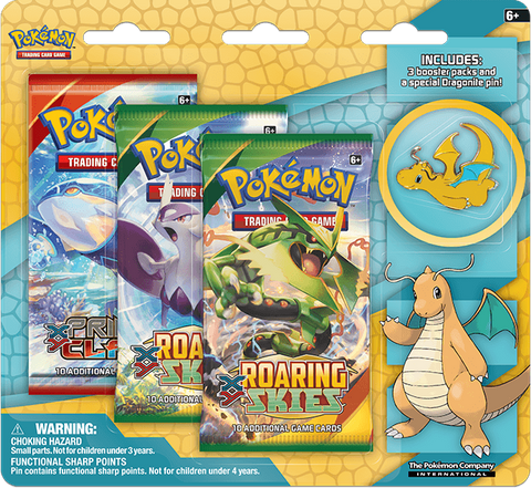 XY: Roaring Skies - Collector's Pin 3-Pack Blister (Dragonite)
