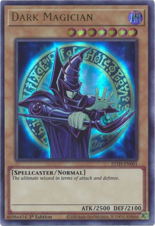 ブラック・マジシャン 25th Dark Magician1st 25thS 遊戯王 ブラック・マジシャン【25th シークレットレア】 QUARTER