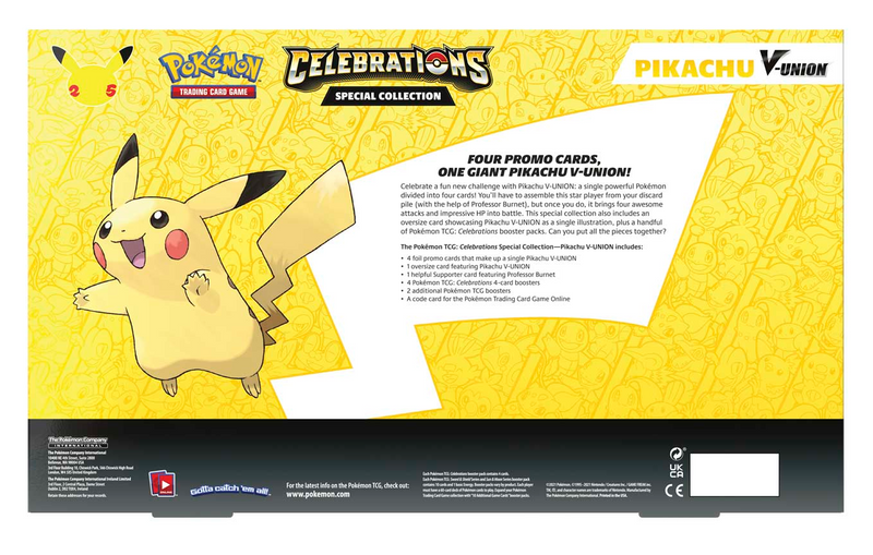 Celebrations: 25th Anniversary - Special Collection (Pikachu V-Union) NO PLAYMAT